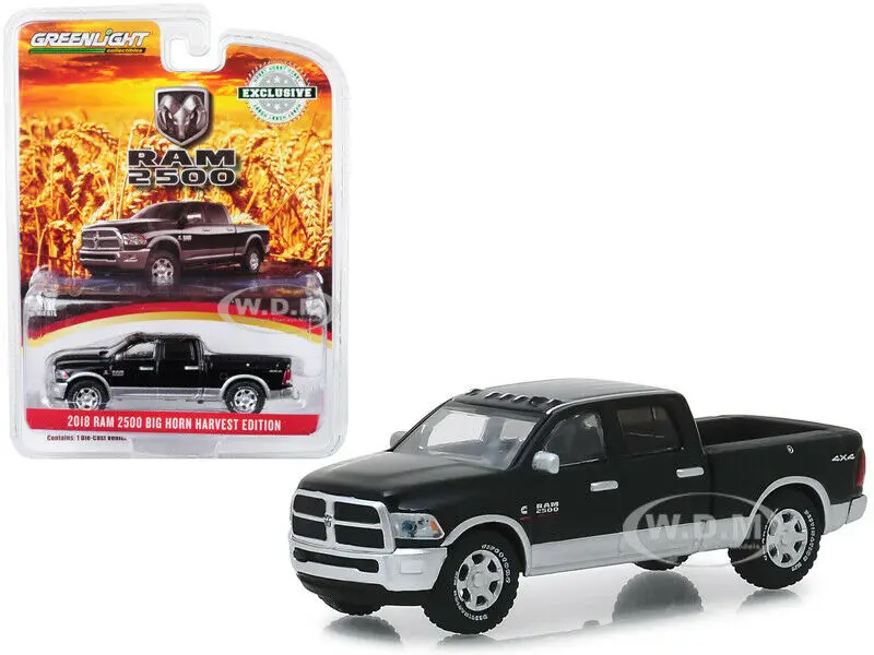 GL 1: 64 DODGE ram 2500 большой рог пикап черный сплав модель автомобиля литье под давлением металлические игрушки подарок на день рождения для детей мальчиков