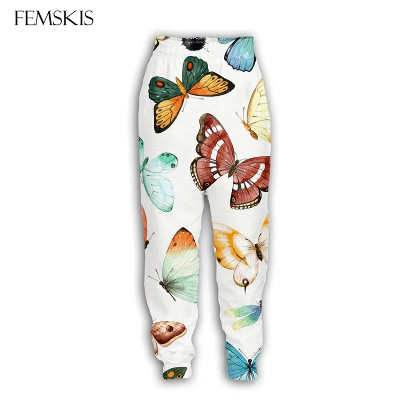 

FEMSKIS Sweatpants 3D Printing Digital Digital Butterfly Moth Pattern For Men Women Sport Pants Trousers Casual Pant Jogger