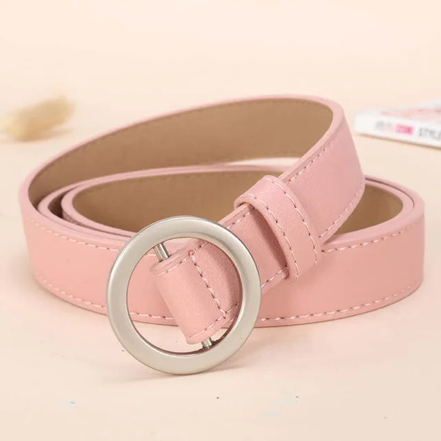 SSM01 Pink silver NO. ONEPAUL женский ремень с и пряжками, Золотая Пряжка, джинсы, дикие ремни для женщин, модные, студенческие, простые, новые - Цвет: SSM01 Pink silver