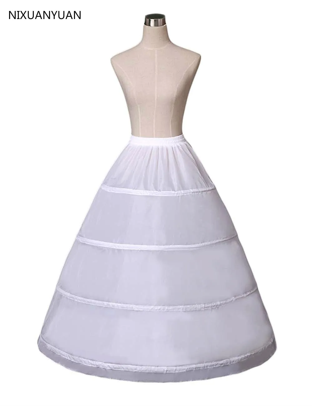 NIXUANYUAN Women's Full 4 Hoops Petticoats/Underskirt Wedding Slips Free Size 9026 | Свадьбы и торжества