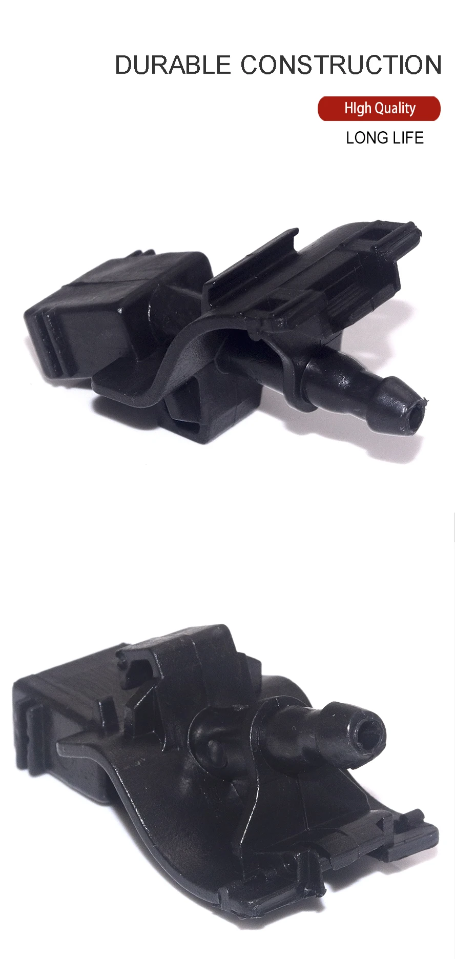 Wooeight 2Pcs 85381-30110 Black ABS Car Windshield Water Washer Nozzle Jet Spray Fit For Toyota Corolla Altis Camry 2006 - 2015 (7)