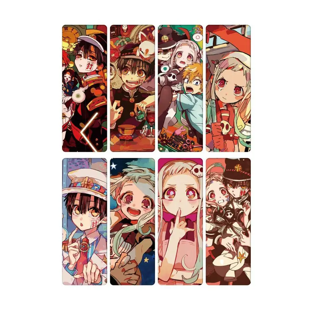 8pcs toilet bound hanako kun anime bookmarks waterproof transparent pvc plastic bookmark beautiful book mark aliexpress education office supplies