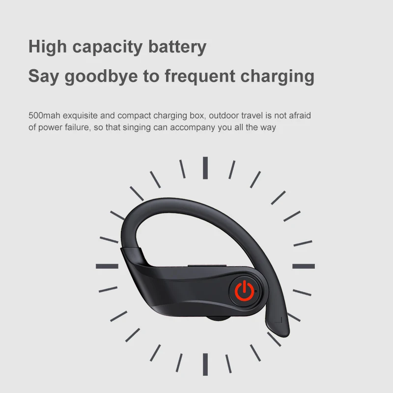 Casque sans fil TWS HIFI Sound Bluetooth Écouteurs Réduction du bruit Casque de sport IPX7 Écouteurs étanches avec double micro_voghion.com