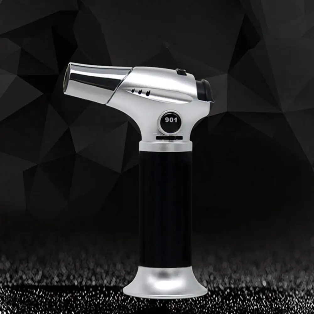 Metal Flame Lighter Blow Torch Cooking Auto Ignition Heating Welding Gas Burner Outdoor Picnic BBQ Kitchen Torch Lighter
