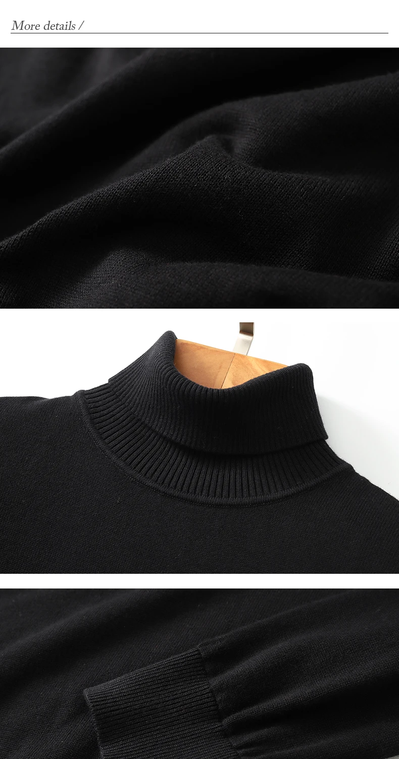 Y&CHIC, Зимний мужской облегающий Одноцветный свитер с длинным рукавом, тонкий Хлопковый вязаный свитер