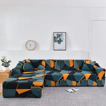 

Sofa Cover All-wraped Printed Couch Cover Elastic Stretch Sofa Cover for Corner Sectional Sofa