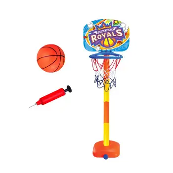 

3Pcs Mini Kids Basketball Goal Hoop Stand With Inflator Pump Sports Puzzle Toy Set Basketball for Boys Training Practice