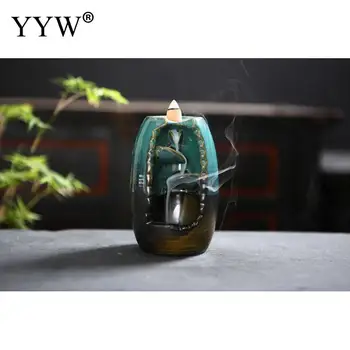 

Backflow Incense Burner Waterfall Incense Burner Holder Reflux Incense Waterfall Stove Censer Aroma Smoke Burner Home Decoration