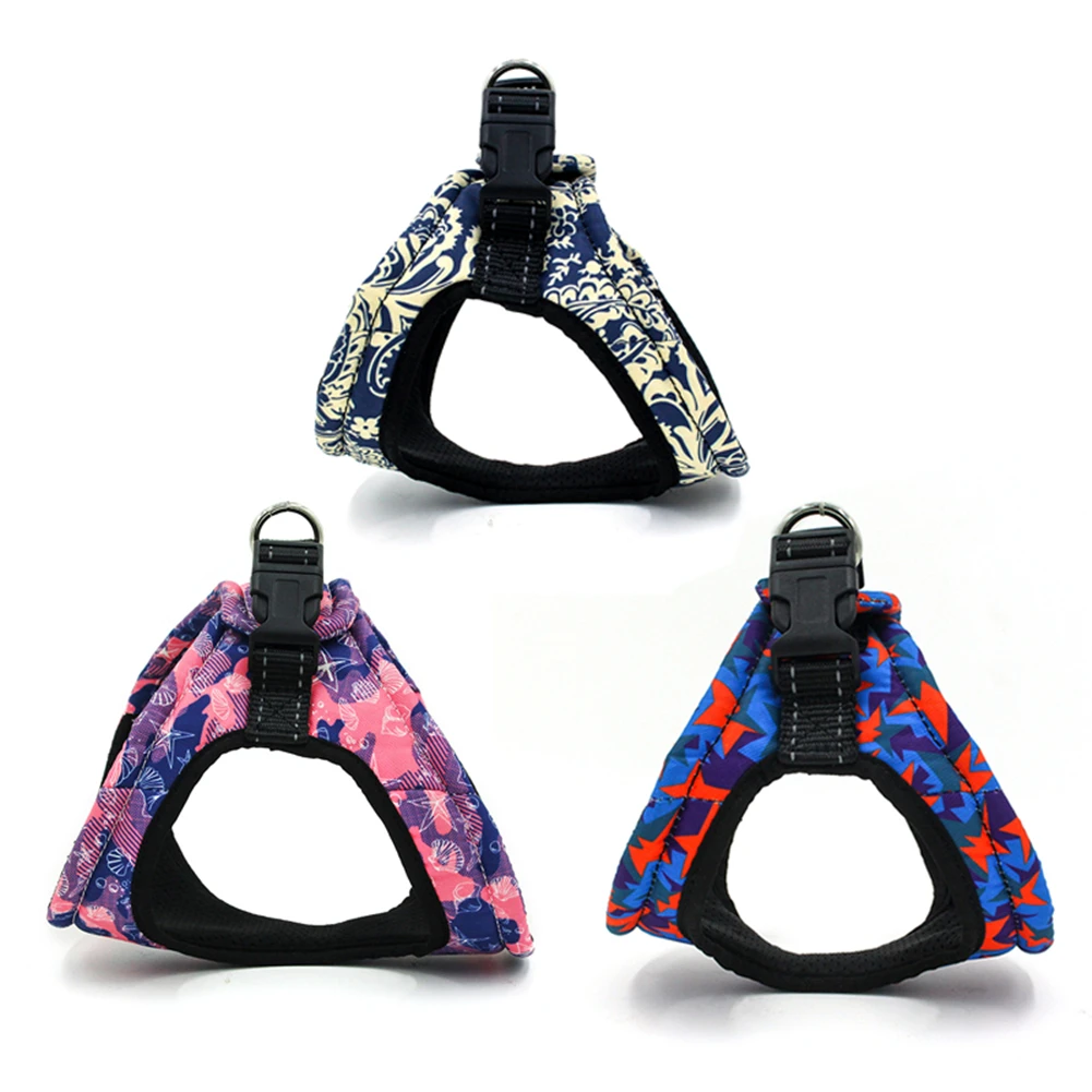 

Pet Dog Harness For Chihuahua Pug Small Medium Dogs Printed Puppy Cat Walking Harnesses Vest Pet Products