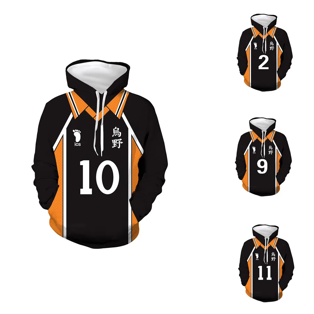Толстовка с капюшоном в стиле Харадзюку 2020 Haikyuu! Классная Мода 3D Sawamura Daichi взрослые