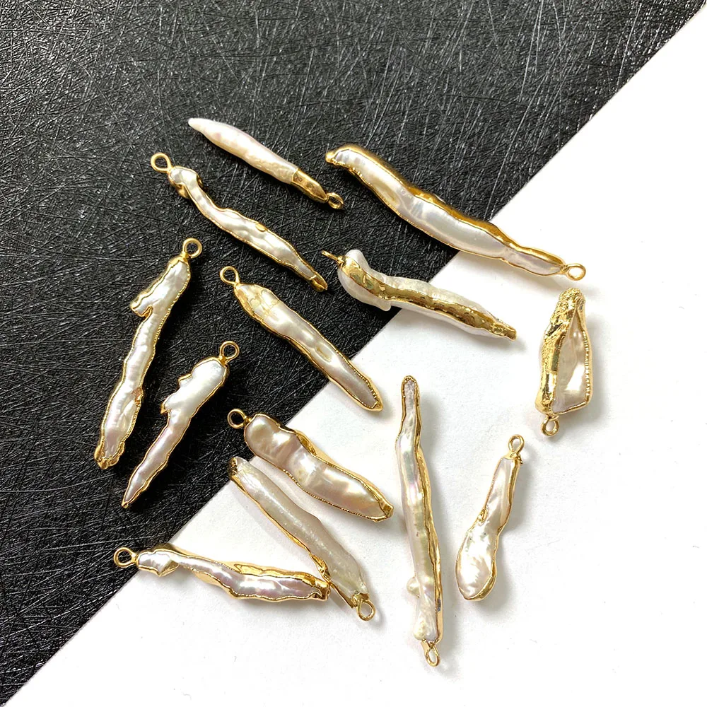 

Natural Freshwater Pearl Irregular Shape Pendant for DIY Jewelry Making Necklace Bracelet Earring Accessories Size 5x25-10x50mm