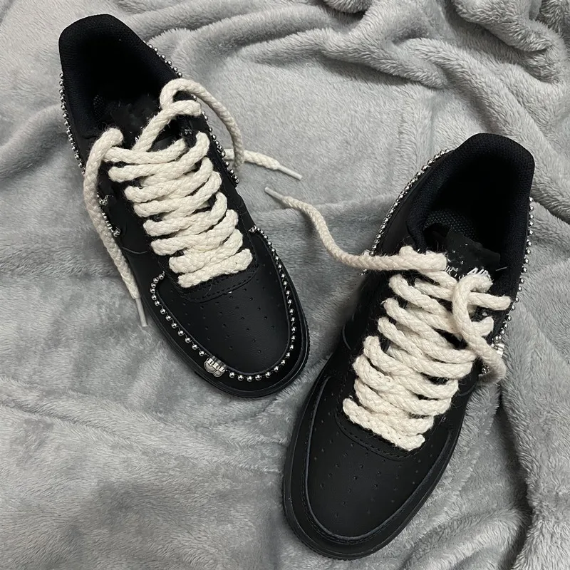 Shoelaces Shoes Cotton Round Round Shoelaces Sneaker Shoe Linen