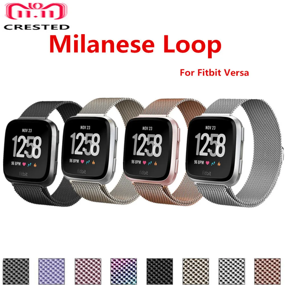 fitbit versa milanese band