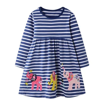 

Girls Long sleeve Dress Spring Stripe Cute Dresses Kids clothes