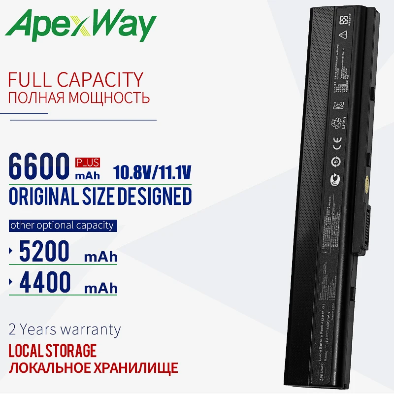 Аккумулятор 11 1 в для ASUS A32-K52 A52F A52J A52JB A52JK A52JR K42 K52JB K52JC K52JE X52F X52J K42JK K42JR K42JV K52 k52j |