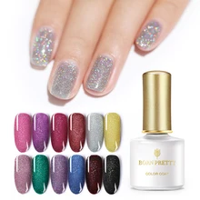 Born pretty 홀로그램 네일 uv 젤베이스 코트 및 탑 코트 세트 6ml 샤이닝 레이저 네일 아트 젤 폴란드어 uv 젤(China)