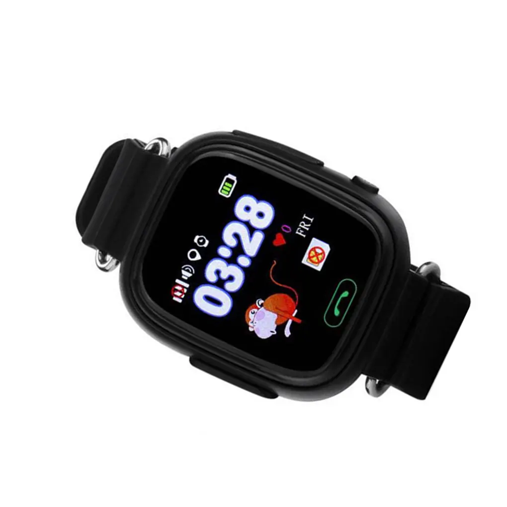 Q90 gps Детские Смарт-часы телефон положение детей часы 1,22 дюймов сенсорный экран wifi SOS Смарт дети часы
