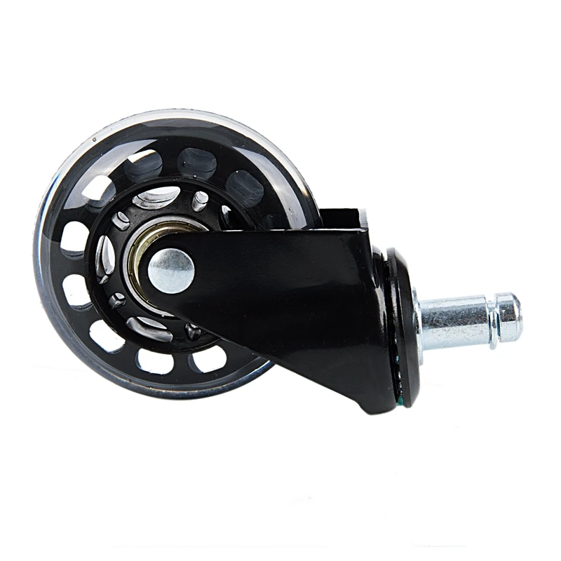 

1PCS 2.5 inch Universal Mute Wheel Replacement Office Chair Swivel Casters Rollers Black 60KG Wheels Furniture Hardware