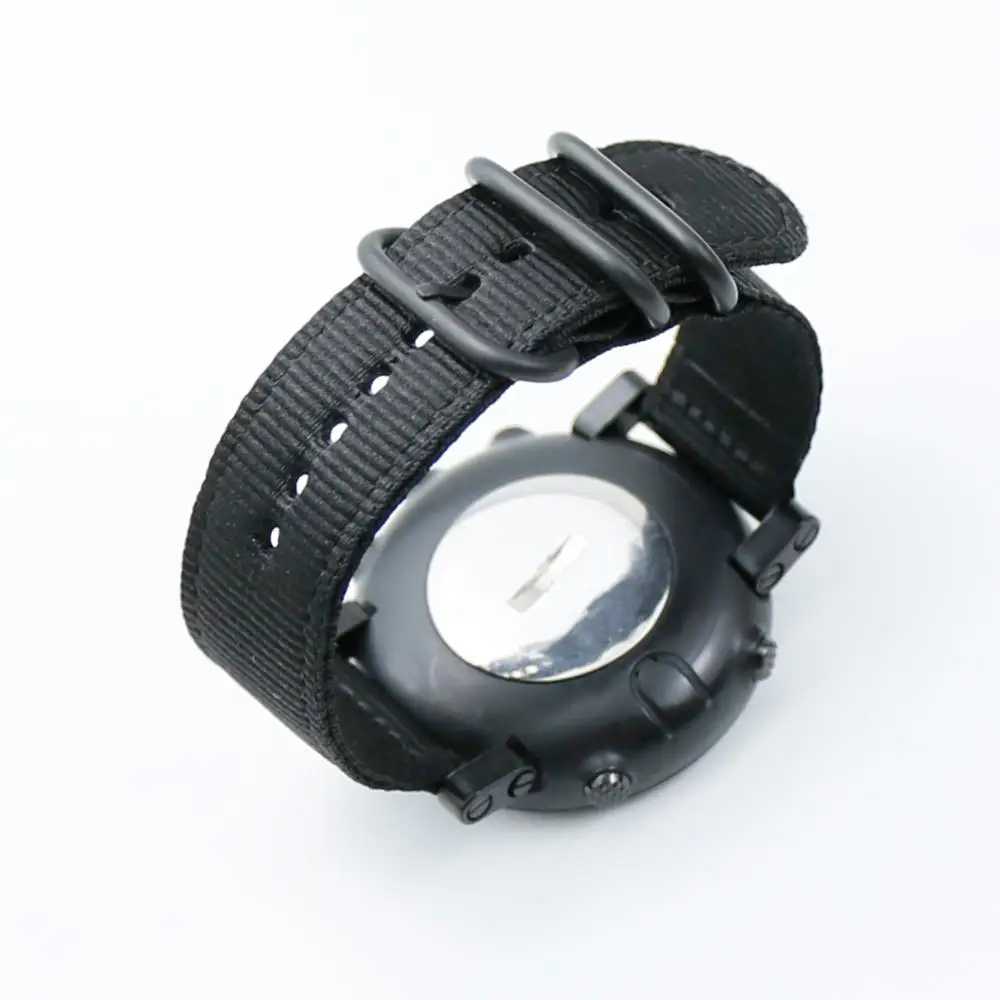 Нейлоновый холщовый ремешок NATO 24 мм подходит для suunto core Спорт на открытом воздухе все черные мужские часы аксессуары