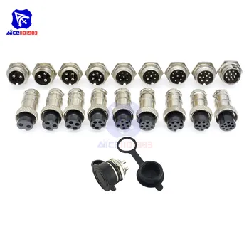 

diymore GX16-2/3/4/5/6/7/8/9/10 Terminals Female+Male Aviation Socket Plug Wire Panel Connector Dustproof Plastic Cover