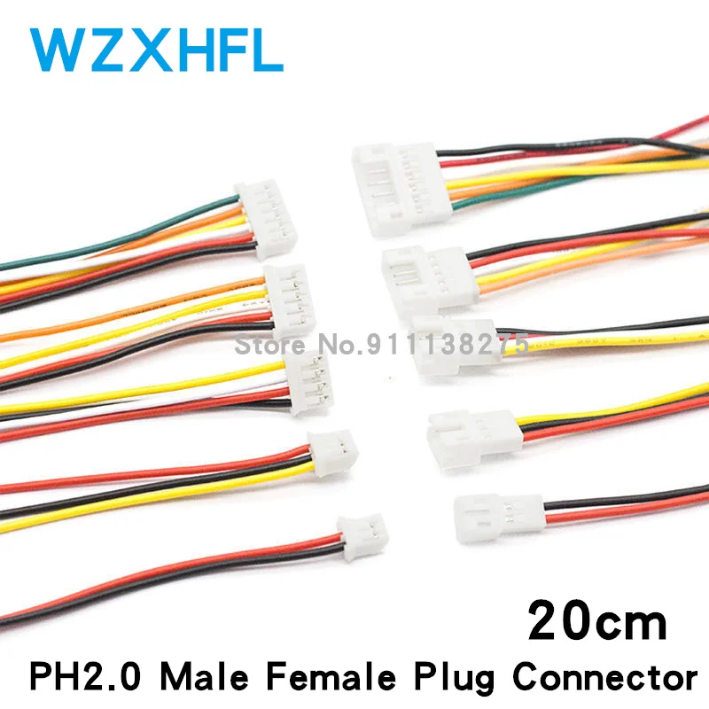 10 пар Micro PH2 JST PH 2 0 PH2.0 20 см 2P 3P 4P 5P 6-контактный Штекерный разъем с проводными
