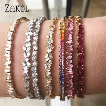 

ZAKOL Elegant AAA Cubic Zirconia Adjustable Bridal Jewelry Vintage Bangle for Women Wedding Dinner Party Birthday Gift FSBP2006