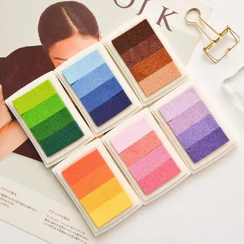 

4 Colors Inkpad Sponge Craft Ink Pad Rubber Stamp Wedding Scrapbooking DIY Seal Mud Finger Painting Handmade School Supplies