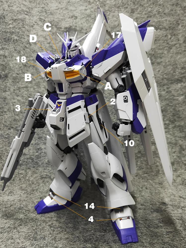 3D Anubis пластиковые детали дополнительные обновление для Bandai Hobby MG GUNDAM HI V GP009 |