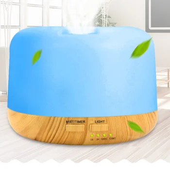 

300ml Air Humidifier timing Aromatherapy Electric Aroma Diffuser Wood Grain Essential Oil Diffuser with 7 Color LED Light