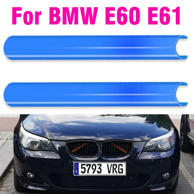 Front Grille Trim Strips Cover Frame Stickers For BMW E60 E61