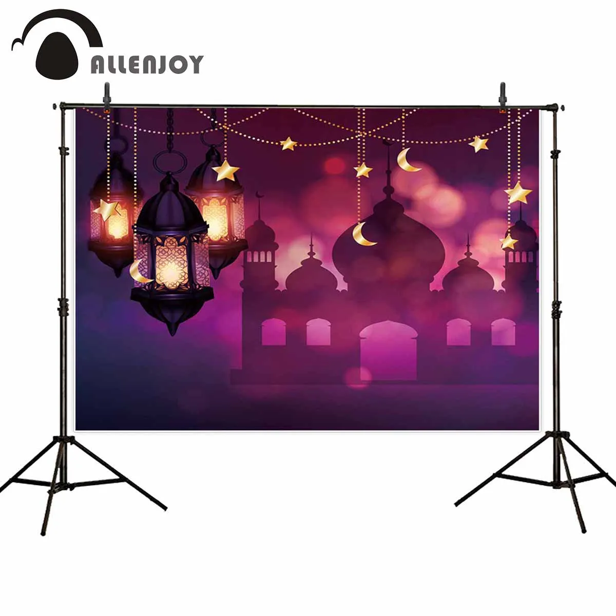 Allenjoy Новый год баннер Photocall туманный замок Фонари светильник с изображением луны