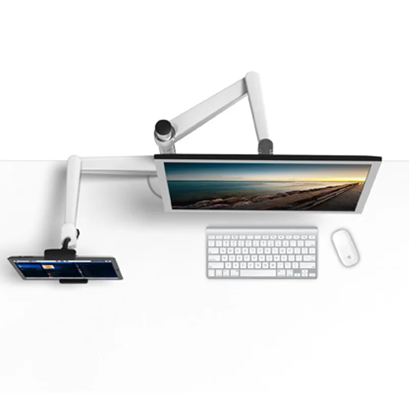 

OA-8Z Office Tablet PC Desktop Display Bracket Universal Clip-Dual Arms Display Screen Bracket