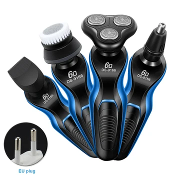 

Men Electric Razor Shaver Multifunctional USB Rechargeable Rotating Waterproof Cordless Travel Beard Portable Nose Trimmer 4 In1