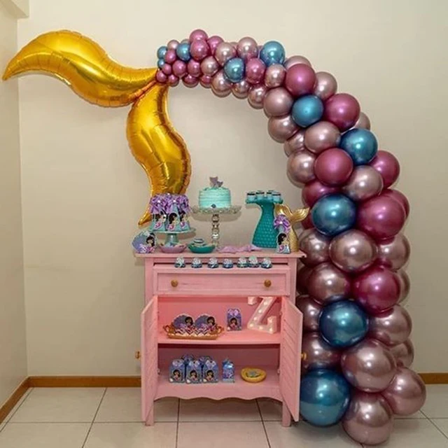 Mermaid Tail Balloon Arch Decoration Set, 44 Pcs