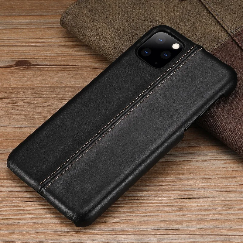 Тонкий жесткий чехол из натуральной кожи для iPhone 11 Pro Max 11Pro X XS XR 10 Роскошные ультра
