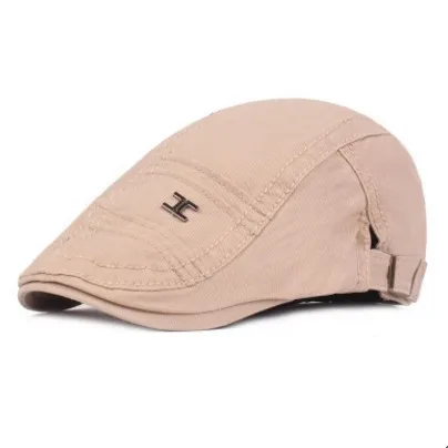 SHALUOTAOTAO мужские осенние модные хлопковые береты регулируемый размер тренд Snapback язычок шапка Простой Досуг бренды спортивные кепки s Новинка - Цвет: Beige