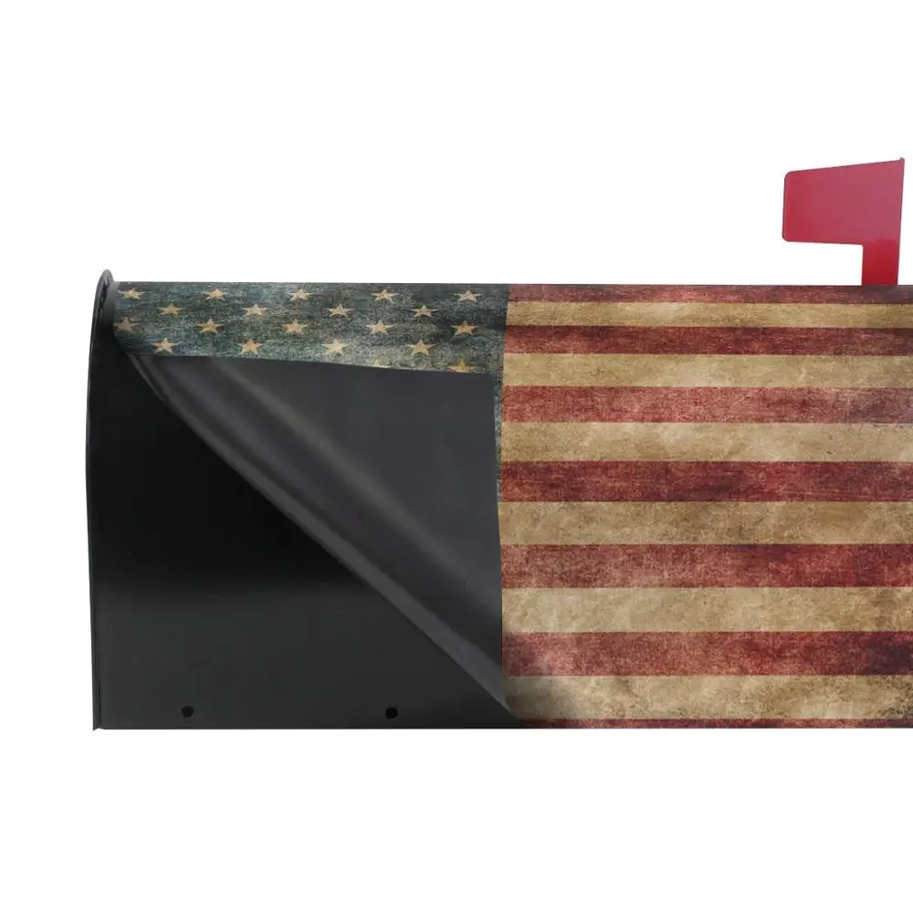 Чехол для почтового ящика с американским флагом США и красной полосой|Чехлы