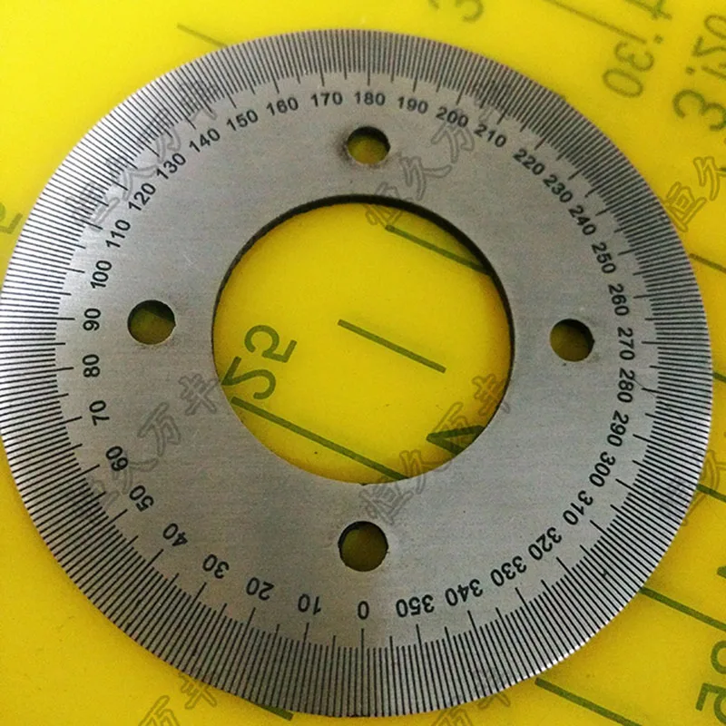 Diameter:60mm inner hole:25mm thickness:2mm 360 degree Ultra small dial scale Stainless steel disc 4