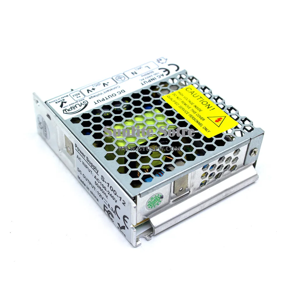 Ультратонкий 12 В DC Блок питания 8.3A 100 Вт трансформаторы 110 В 220 В AC DC12V SMPS для камеры видеонаблюдения светодиодный светильник