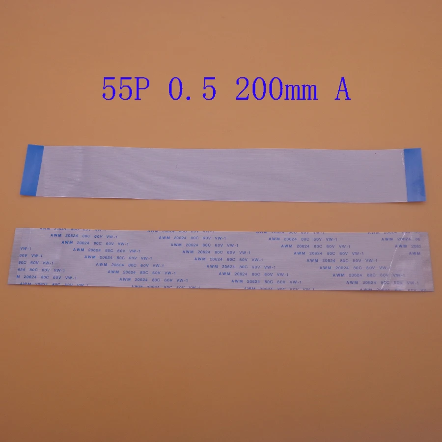 1 шт. Новый 55pin FFC FPC плоский гибкий кабель 0 5 мм шаг 55 pin вперед длина 200 p ширина 28