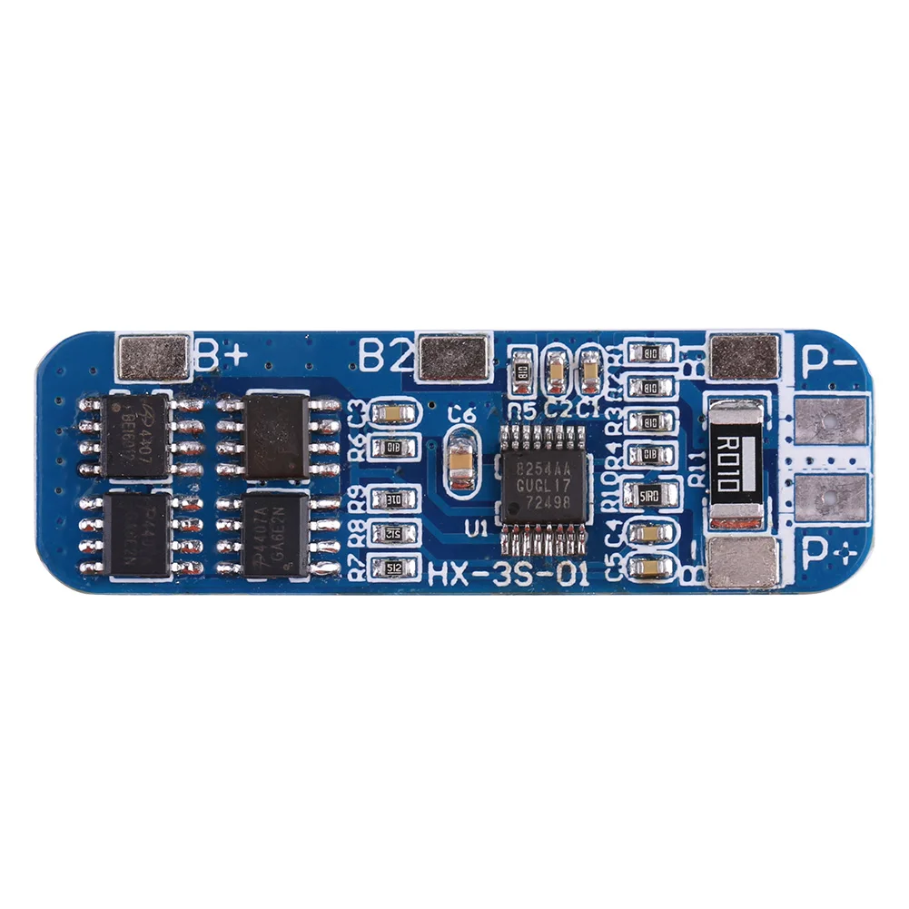 

Lithium Batteries Cell BMS Board 3 Series 18650 Battery Protection Board For 11.1V 12V 12.6V Li-Ion Lithium Battery Pack
