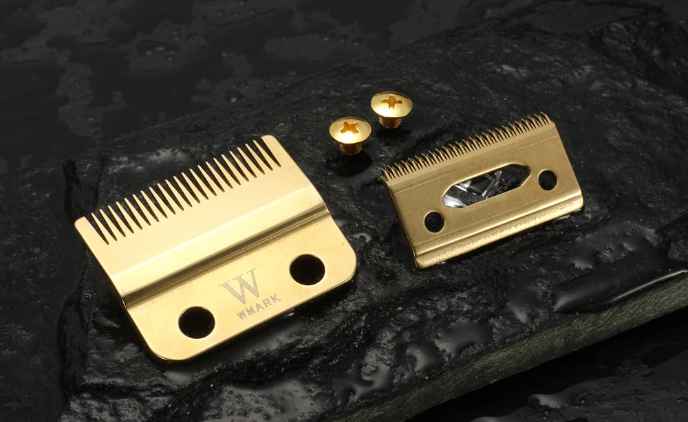 Профессиональная машинка для стрижки волос WMARK с 2 отверстиями, Радужный цвет, серебристый цвет, золотистый цвет, сменные лезвия, W-2 для профессионального клипера