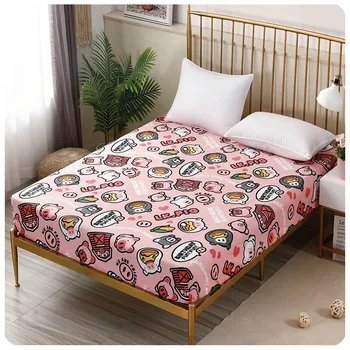 

Fitted Sheet Mattress cover Cute Pig Dog Cat Animals,Bed Sheet With Elastic Twin/Full/Queen/King,100/120/150/180x200,Drop Ship