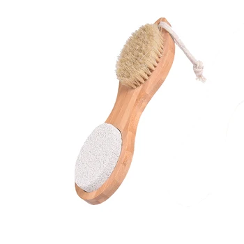 

Grinding Exfoliating Protector Spa Multi-functional Massager Double Sided Tools Foot Brush 4 In 1 Pedicure Body Care Bamboo