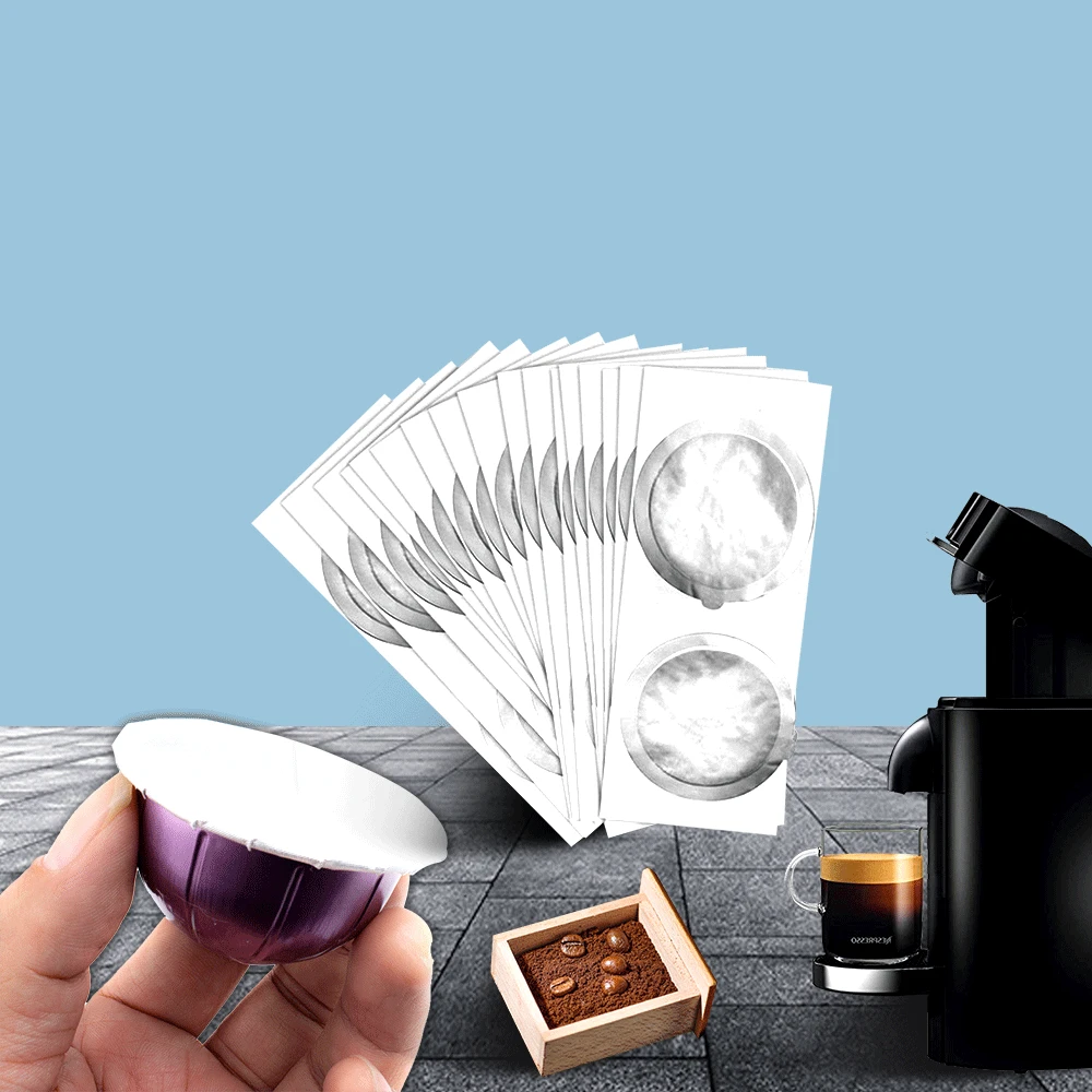 Cápsulas de café Nespresso Vertuo desechables, láminas de espuma para café, tapa de filtro, pegatina para Nespresso Vertuo Plus, 62MM, 2000 Uds.