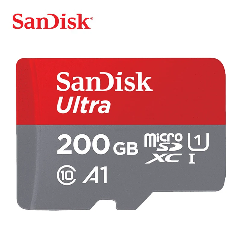 200gb Original SanDisk Micro SD Card A1 16GB 32GB 64GB 128GB Up To 100MB/s TF Card SDHC/SDXC New Arrival Uitra C10 Memory Card - Емкость: 200gb