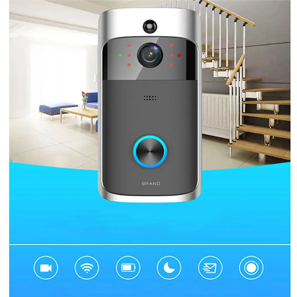 Видео дверной звонок умная Беспроводная Защита сети Wi-Fi дверной Звонок электронный дверной звонок камера Инфракрасный удаленный Запись