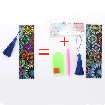 

DIY Diamond Painting Leather Tassel Book Marks Special Shaped Diamond Embroid 5D