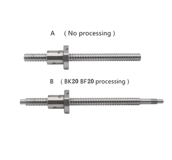 

Ballscrew SFU2510 length 250mm with flange single ball nut or BK20 BF20 end machined CNC parts
