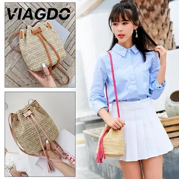 

Handbag Straw Bag Bags Travel Beauty Accessories Receive Small Change Hand-Woven Fashion Women Female Casual
